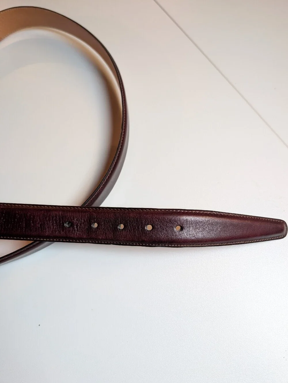 Martin Dingman Men’s Belt Brown Glazed Italian Calfskin Size 40 EUC